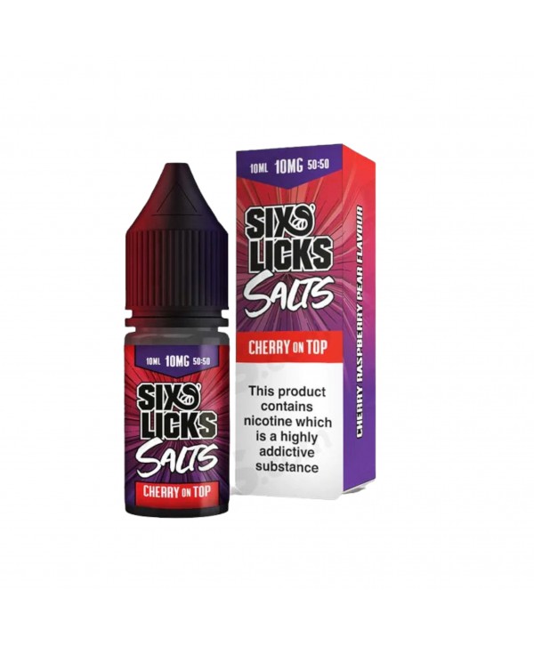 Cherry on Top Six Licks Nic Salts 10ml