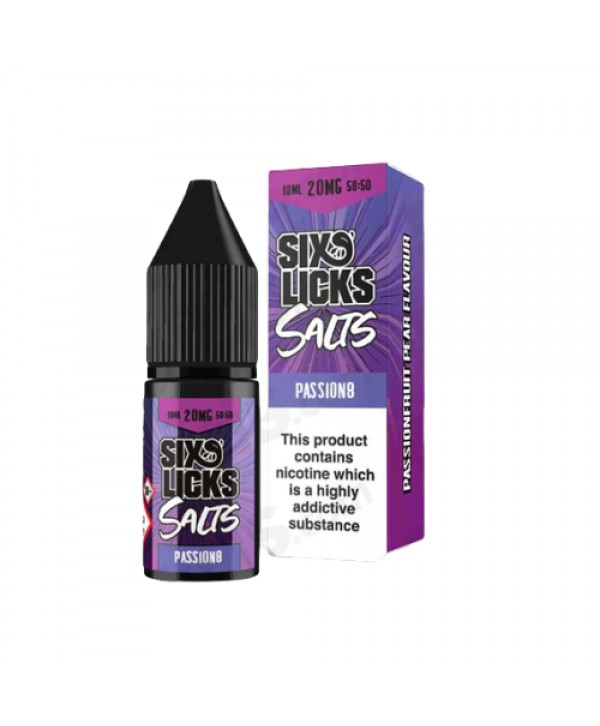 Passion8 Six Licks Nic Salts 10ml