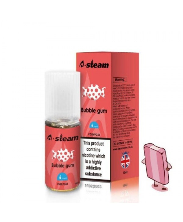 Bubblegum 50/50 E-Liquid by A Steam 10ml