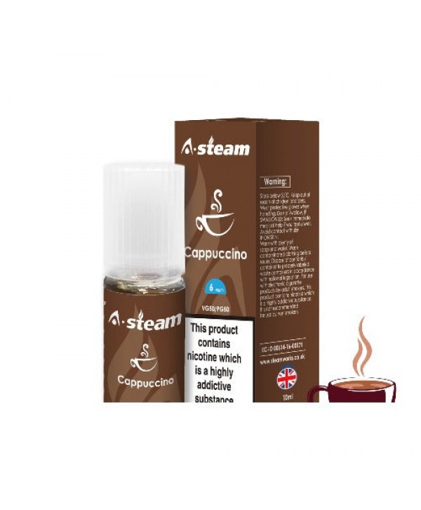 Cappuccino 50/50 E-Liquid by A Steam 10ml