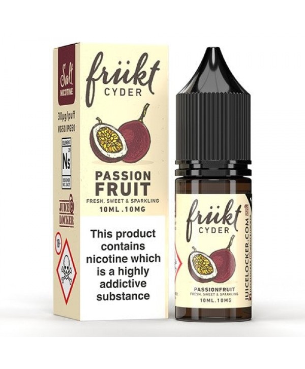 Passionfruit Frukt Cyder Nic Salt 10ml