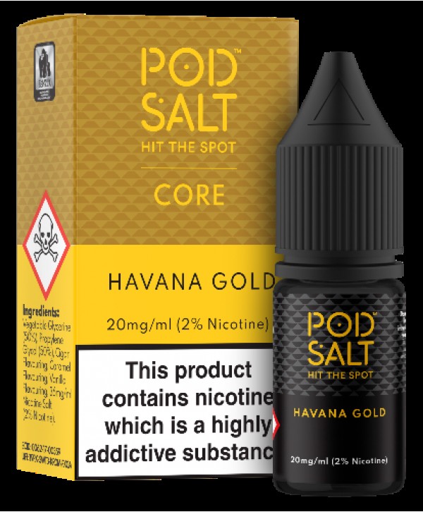 Havana Gold Salt E-Liquid - Pod Salt 10ml