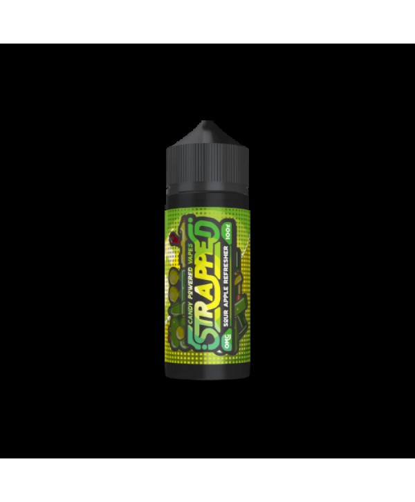 Strapped E Liquid Sour Apple Refresher 100ml Shortfill