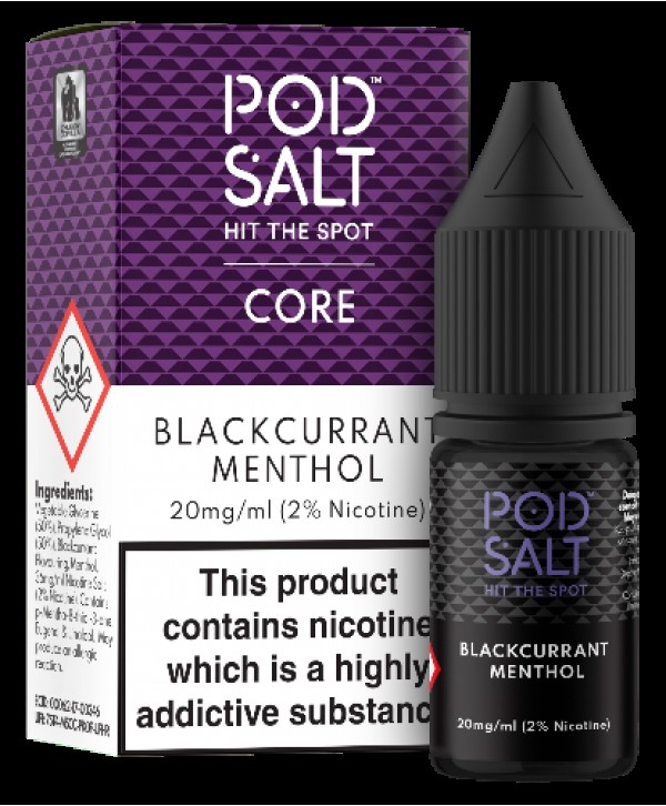 Blackcurrant Menthol Nicotine Salt E-Liquid - Pod Salt 10ml