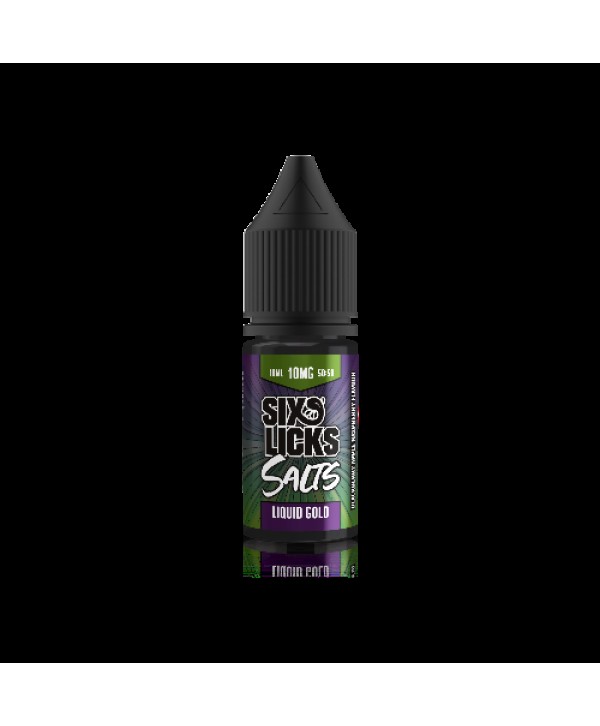 Liquid Gold Six Licks Nic Salts 10ml